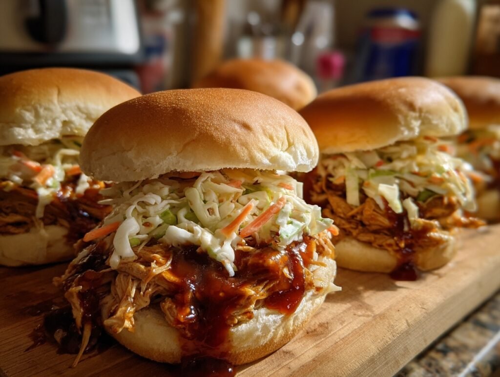 BBQ Pulled Chicken Sandwiches