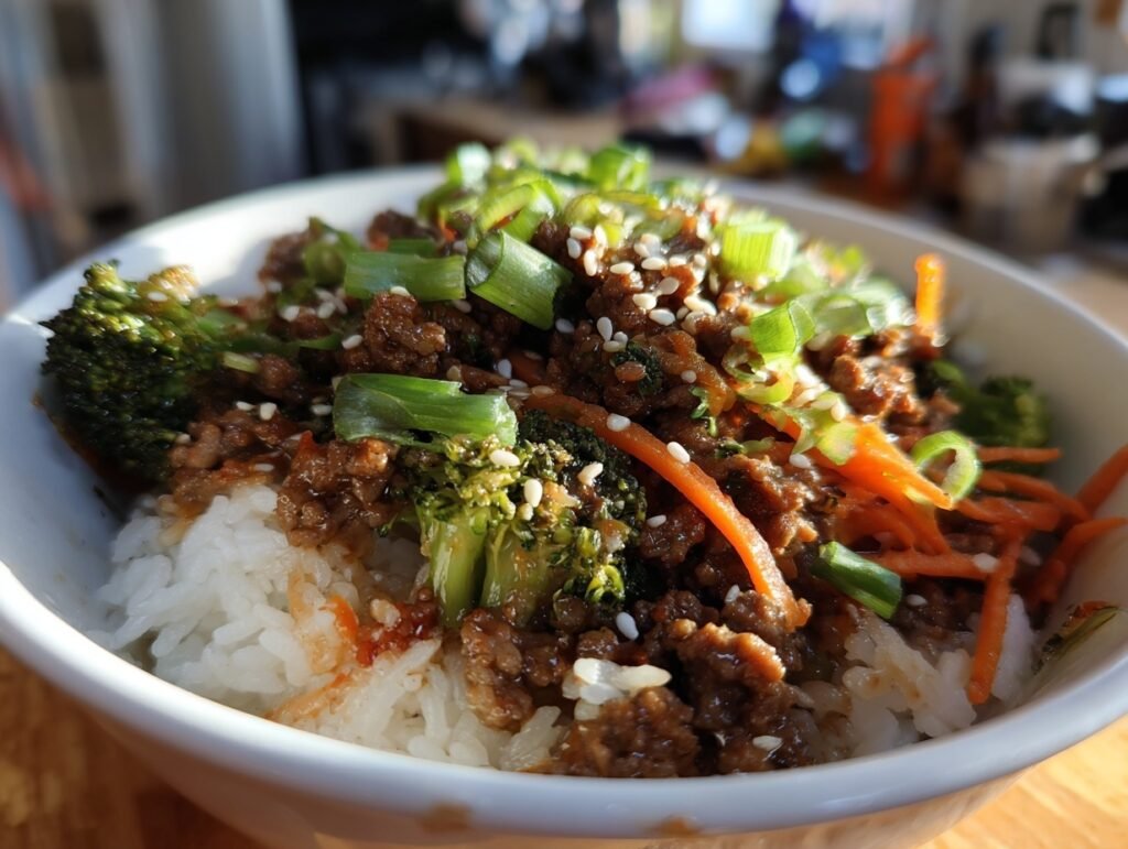 Easy Korean Ground Beef Bowl