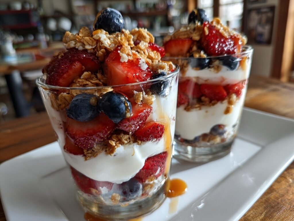 Patriotic Berry Parfaits