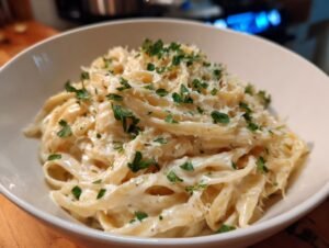 homemade fettuccine alfredo