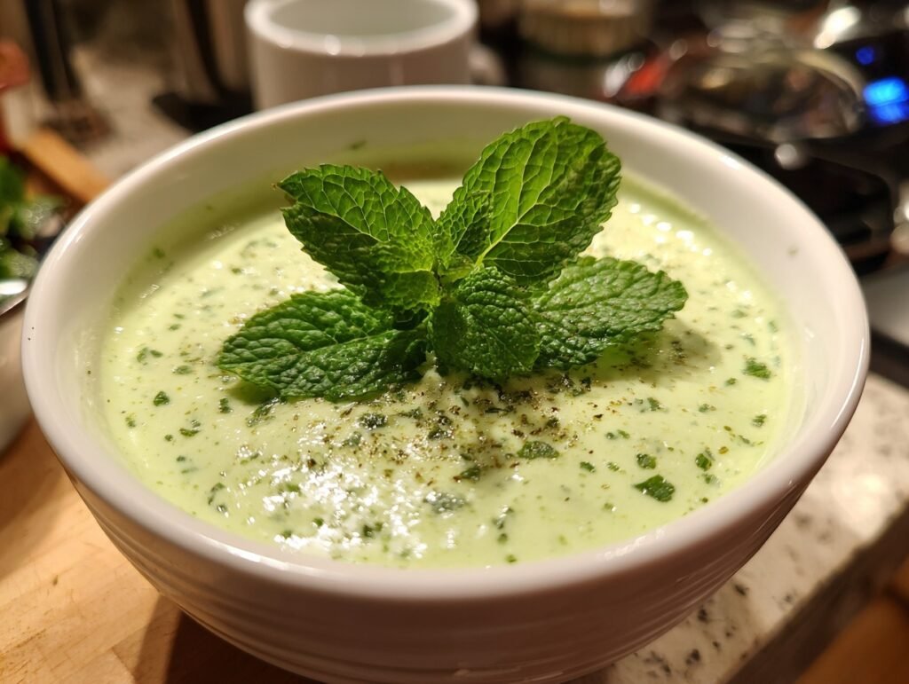 Chilled Cucumber Avocado Soup