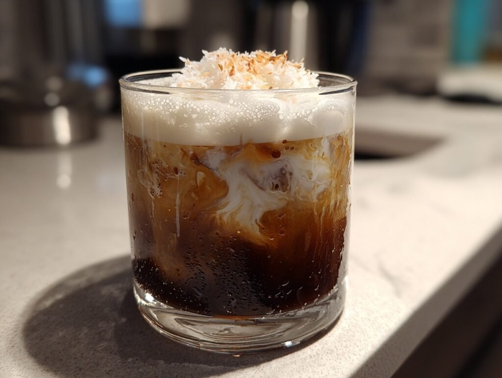 Creamy Coconut Vanilla Iced Latte