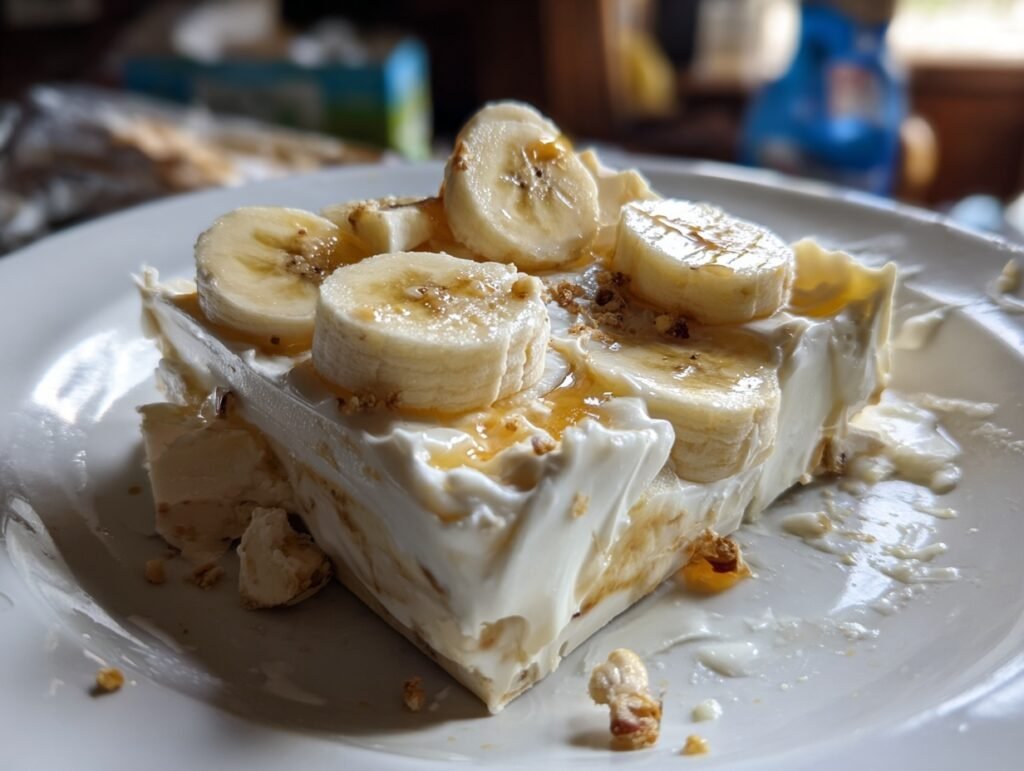 Creamy Frozen Banana Yogurt Bark