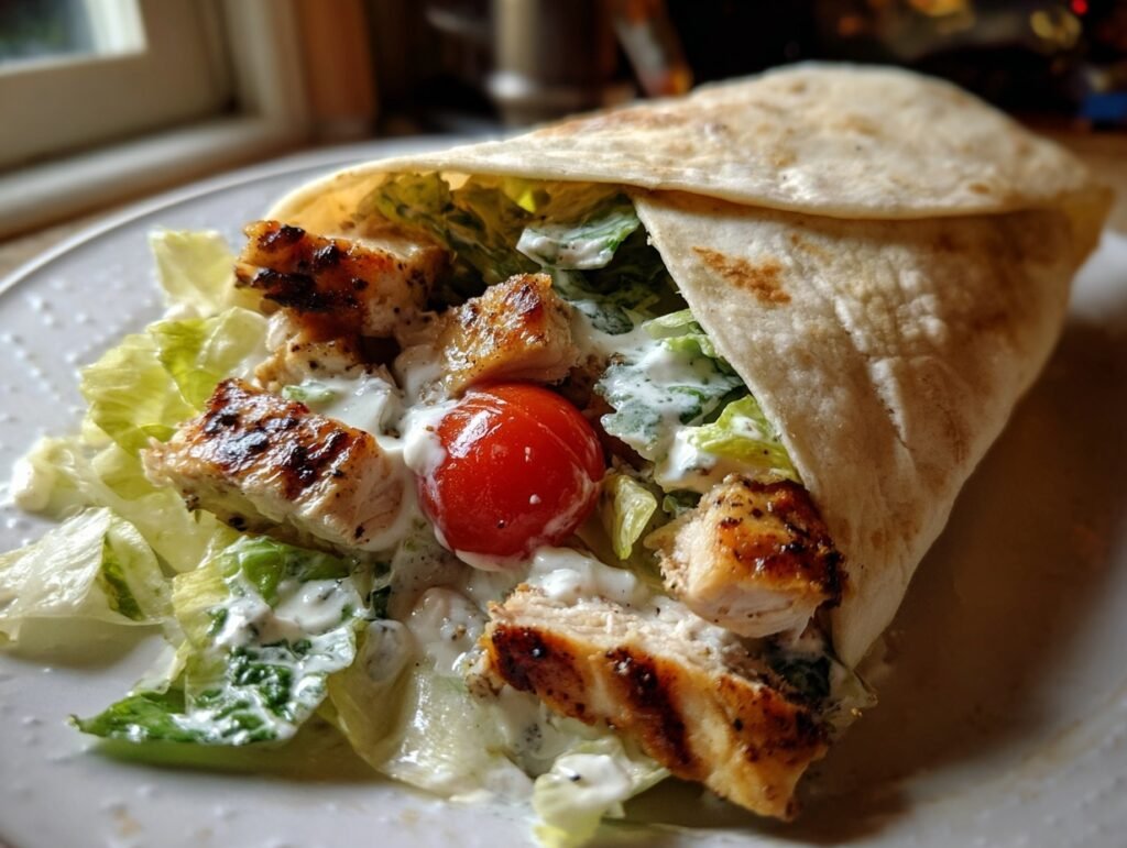 Crispy Chicken Caesar Wraps