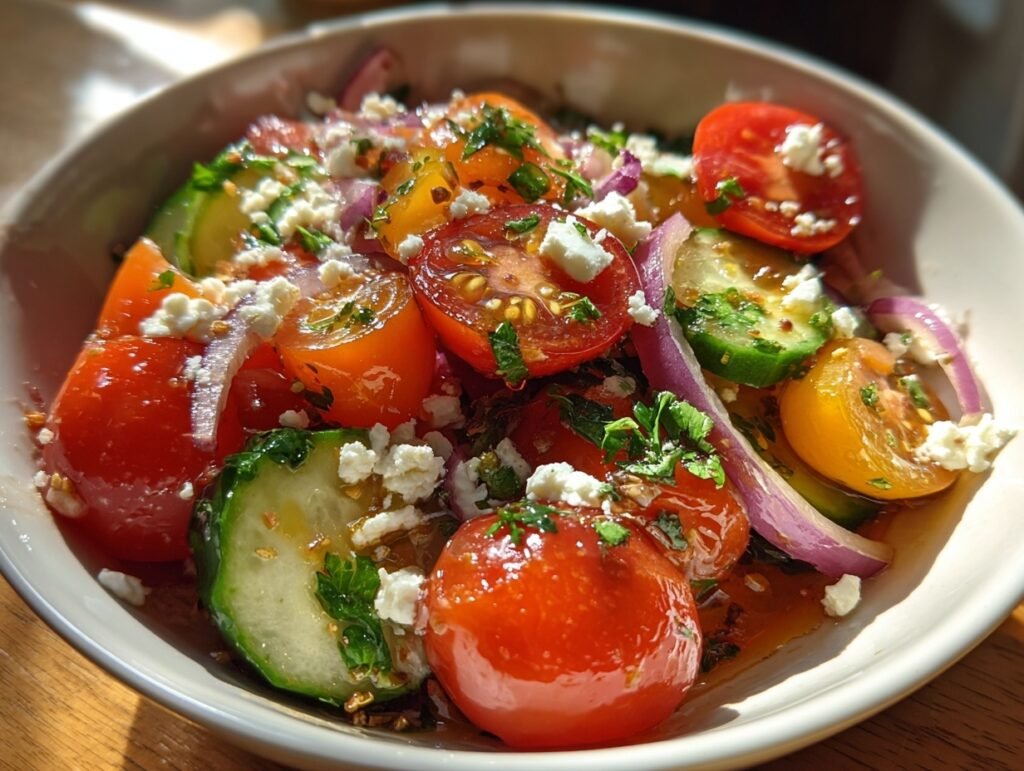 Crispy Cucumber Tomato Salad