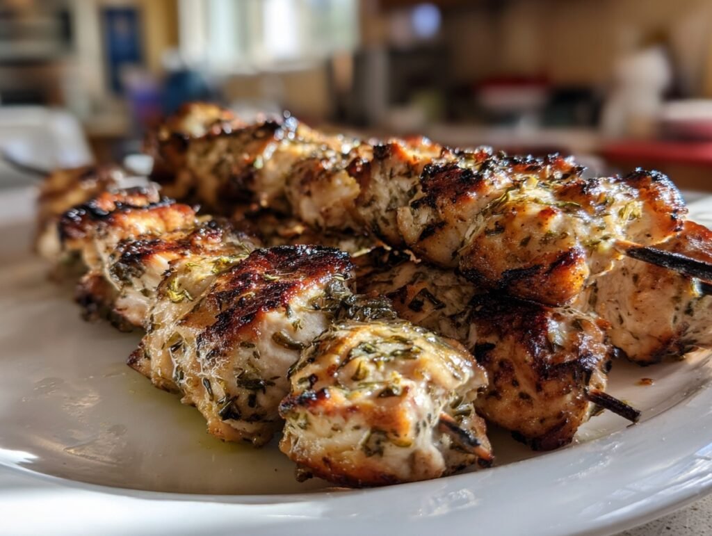 Grilled Lemon Herb Chicken Skewers