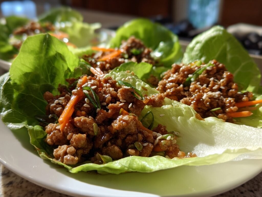 Ground Turkey Lettuce Wraps