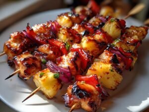 Hawaiian Chicken Skewers