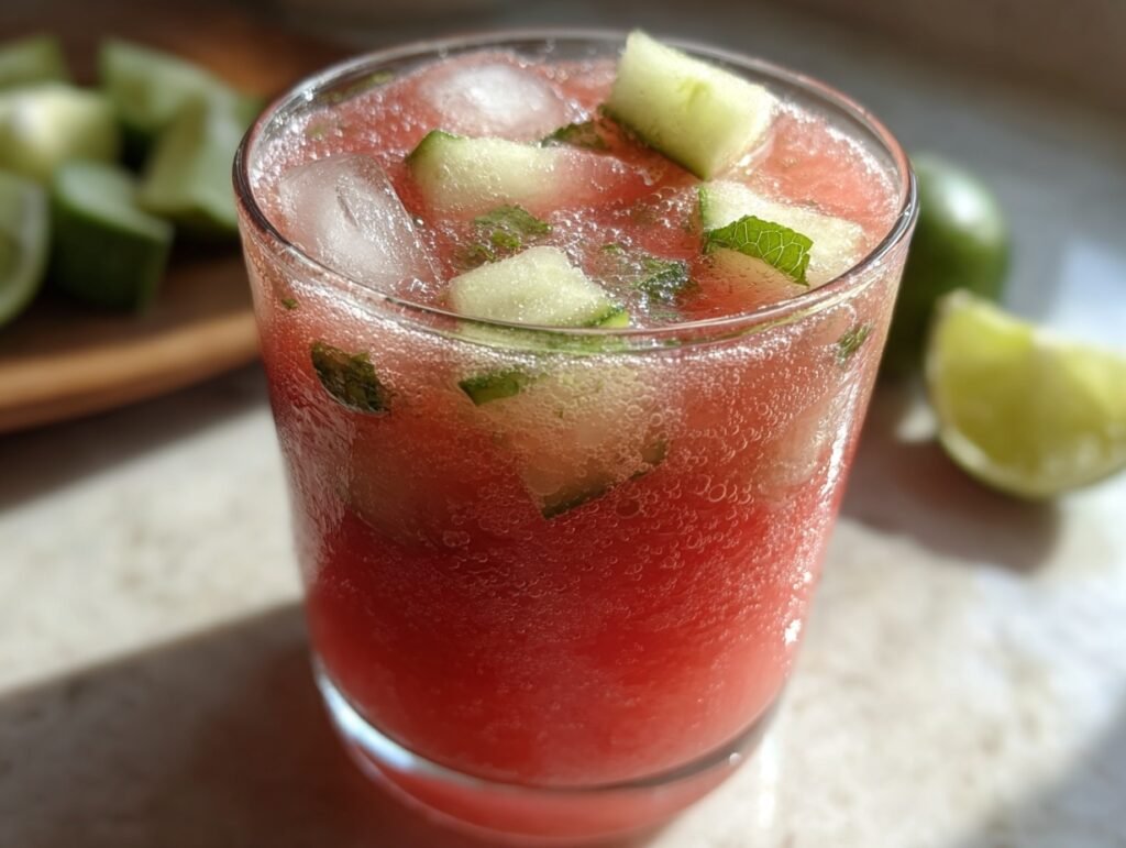 High-Protein Watermelon Cucumber Cooler