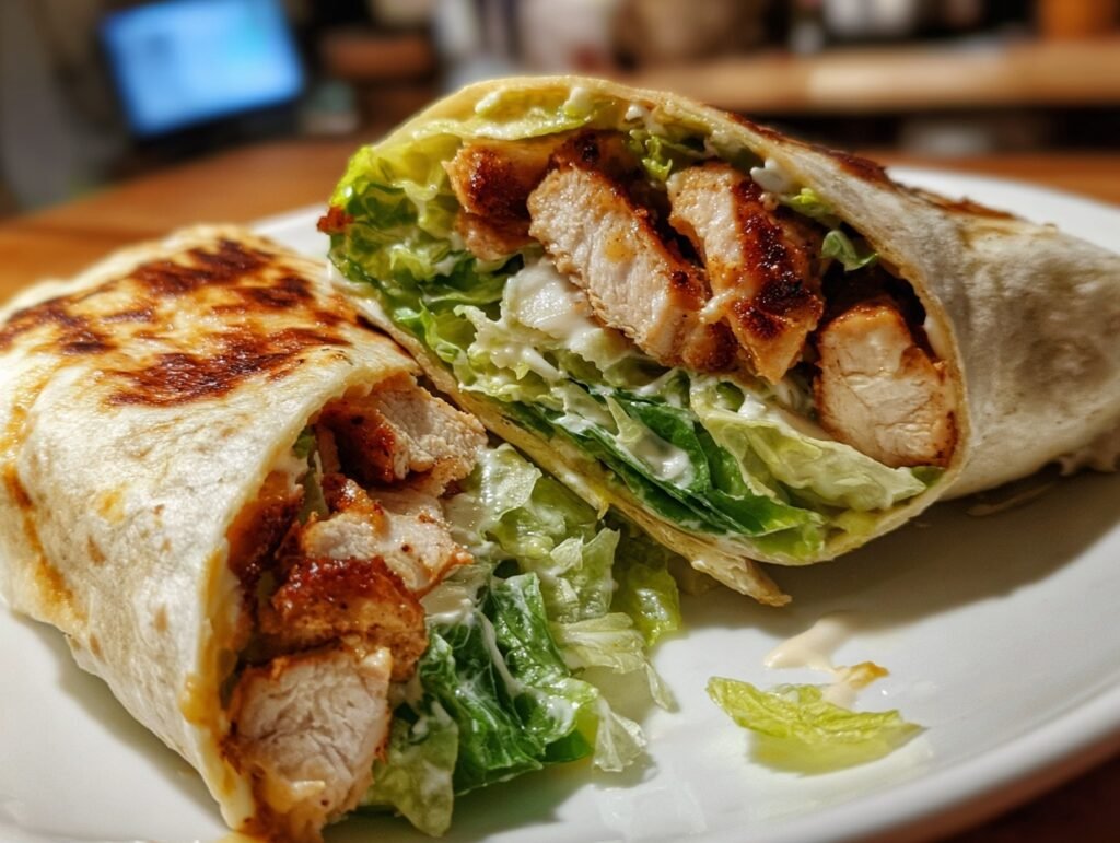 Juicy Chicken Caesar Wrap