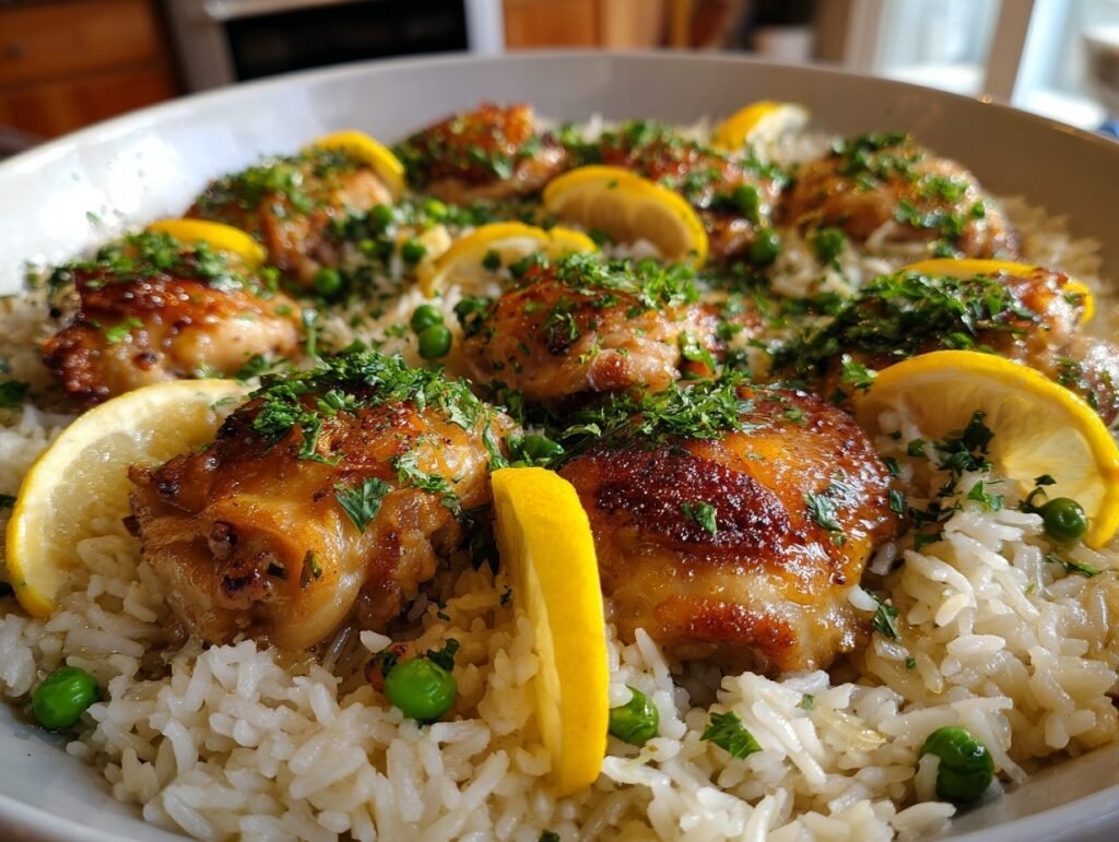 Lemon Chicken Rice One Pan