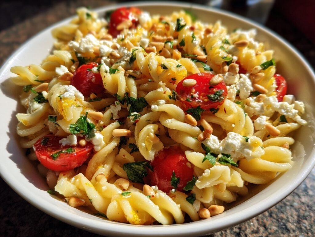 Lemon Garlic Pasta Salad