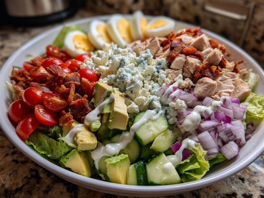 Loaded Cobb Salad Prep