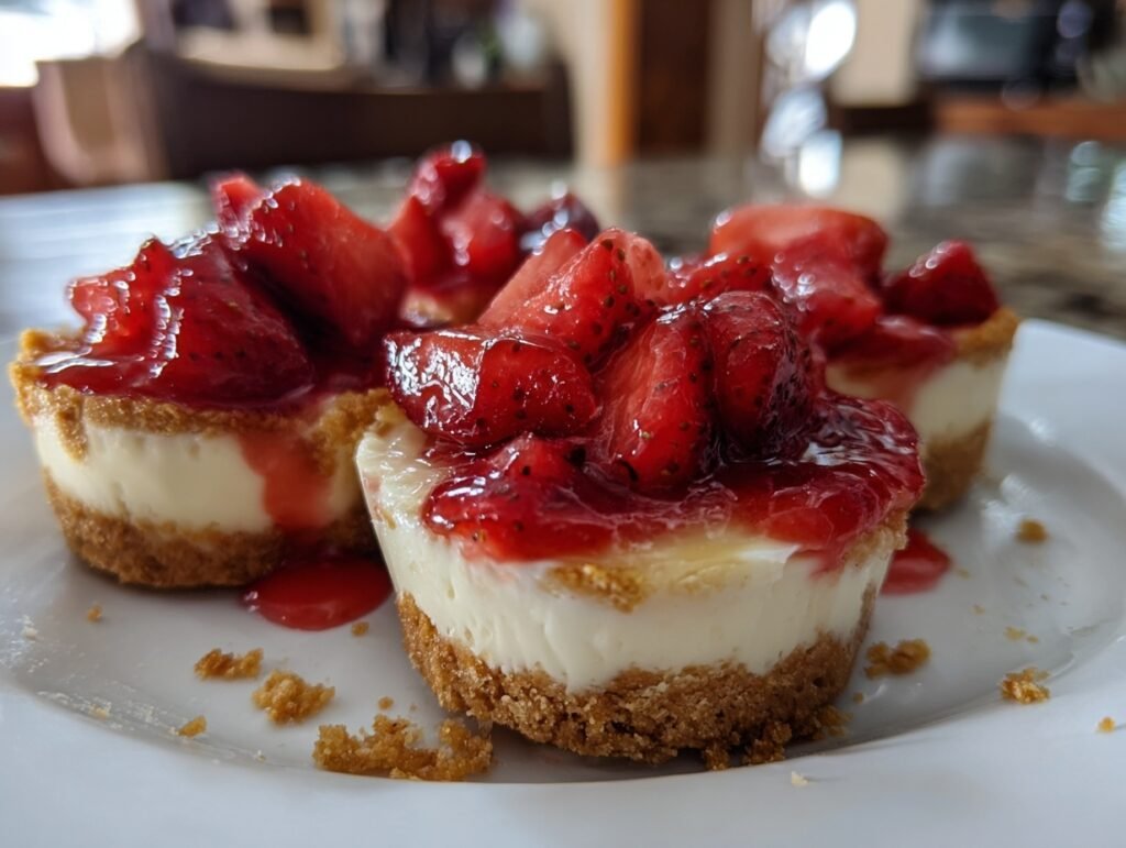 No-Bake Strawberry Cheesecake Tarts