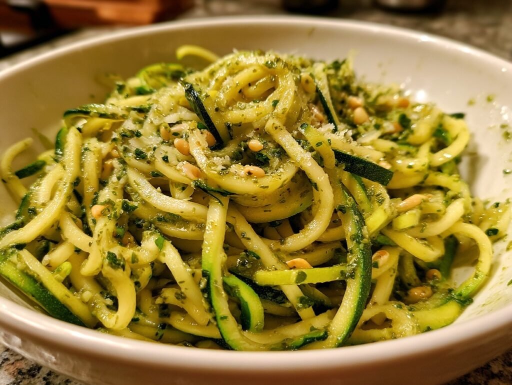 Pesto Zoodles with Chicken