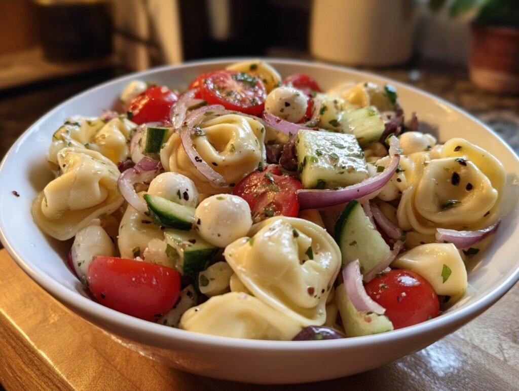 Sheet Pan Tortellini Salad