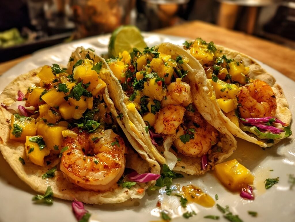 Shrimp Tacos with Mango Salsa