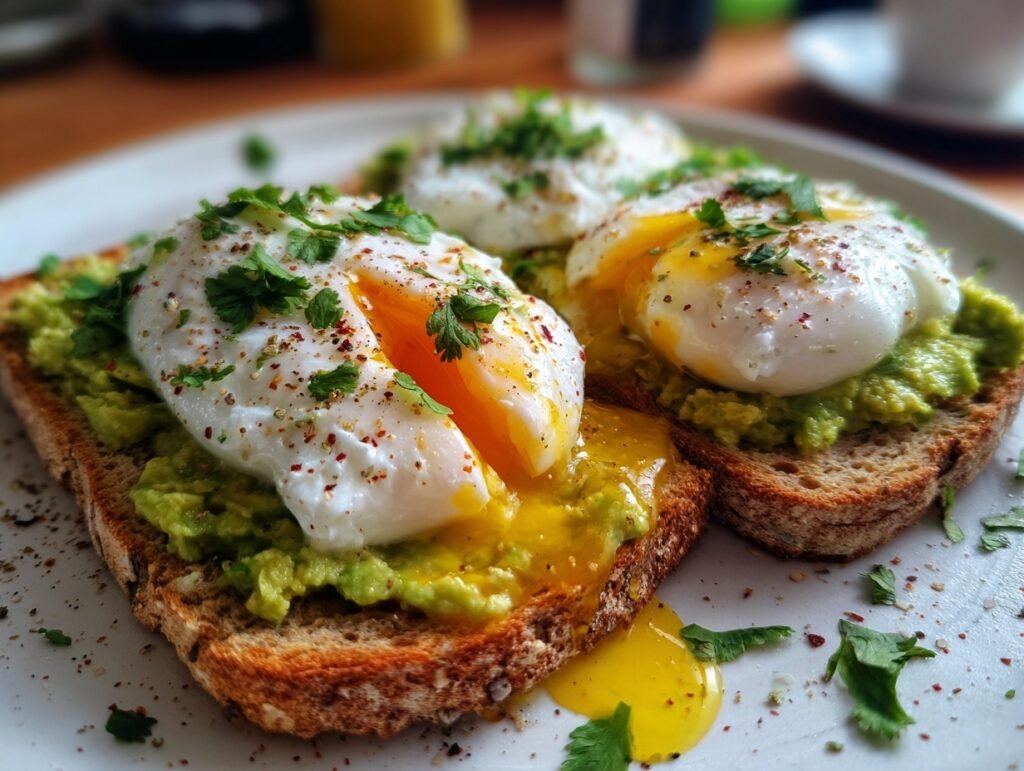 Smoky Tomato Poached Eggs Toast