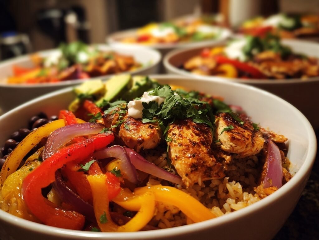 Spicy Chicken Fajita Bowls