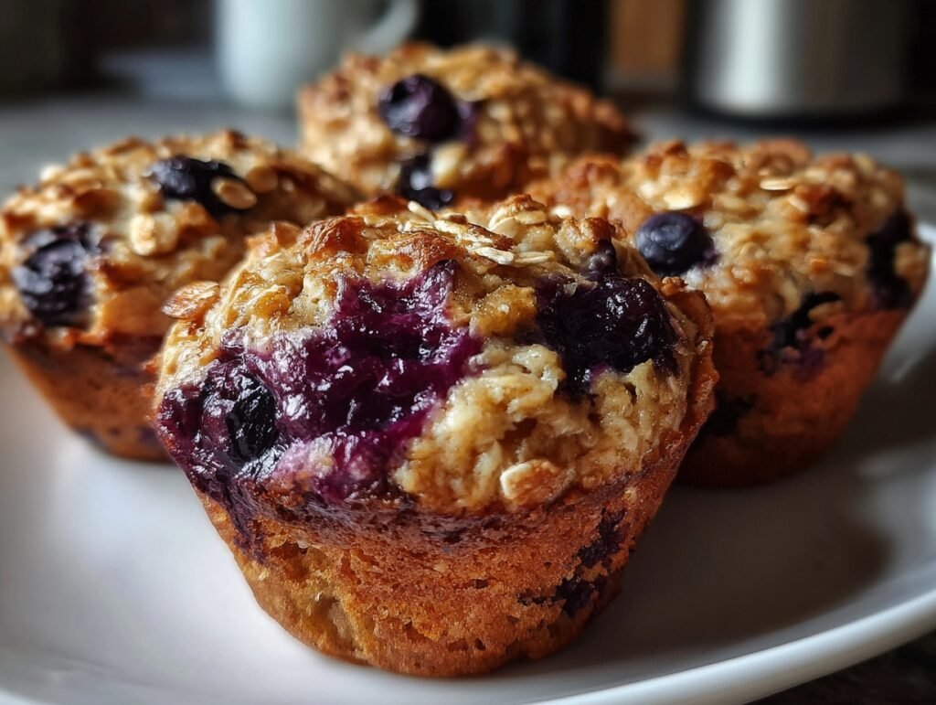 blueberry oat breakfast muffins