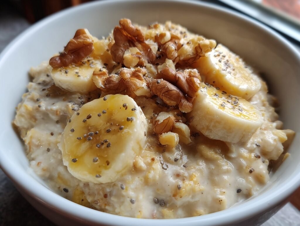 creamy banana overnight oats