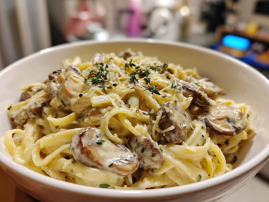 creamy mushroom pasta