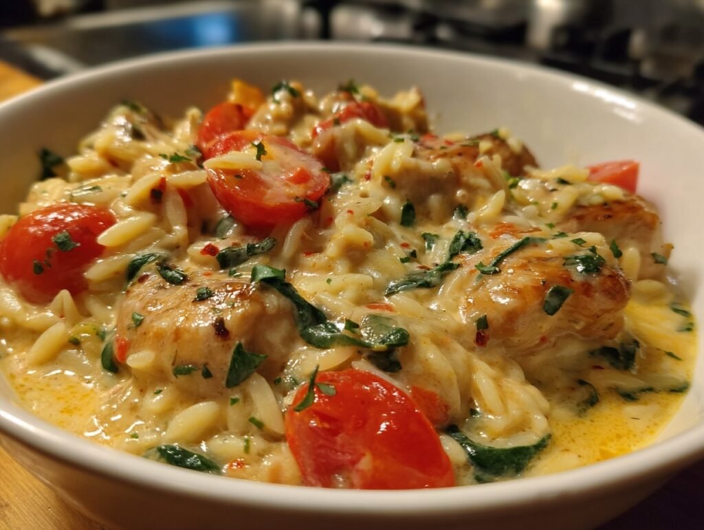creamy one pot chicken orzo