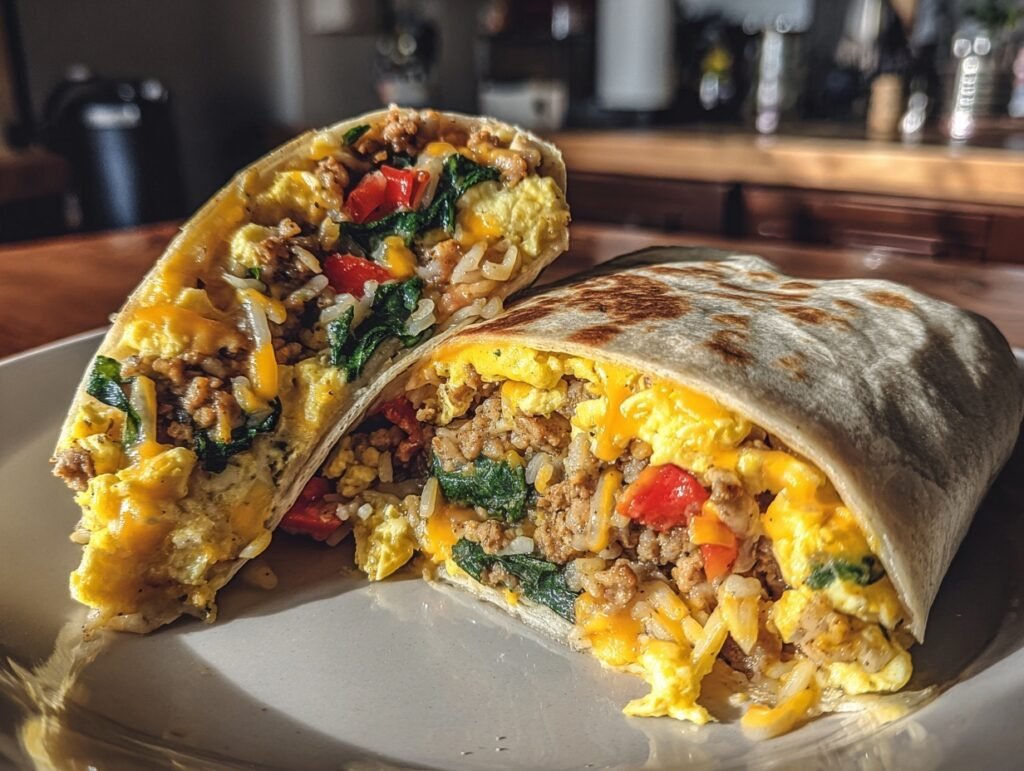 high protein egg burrito