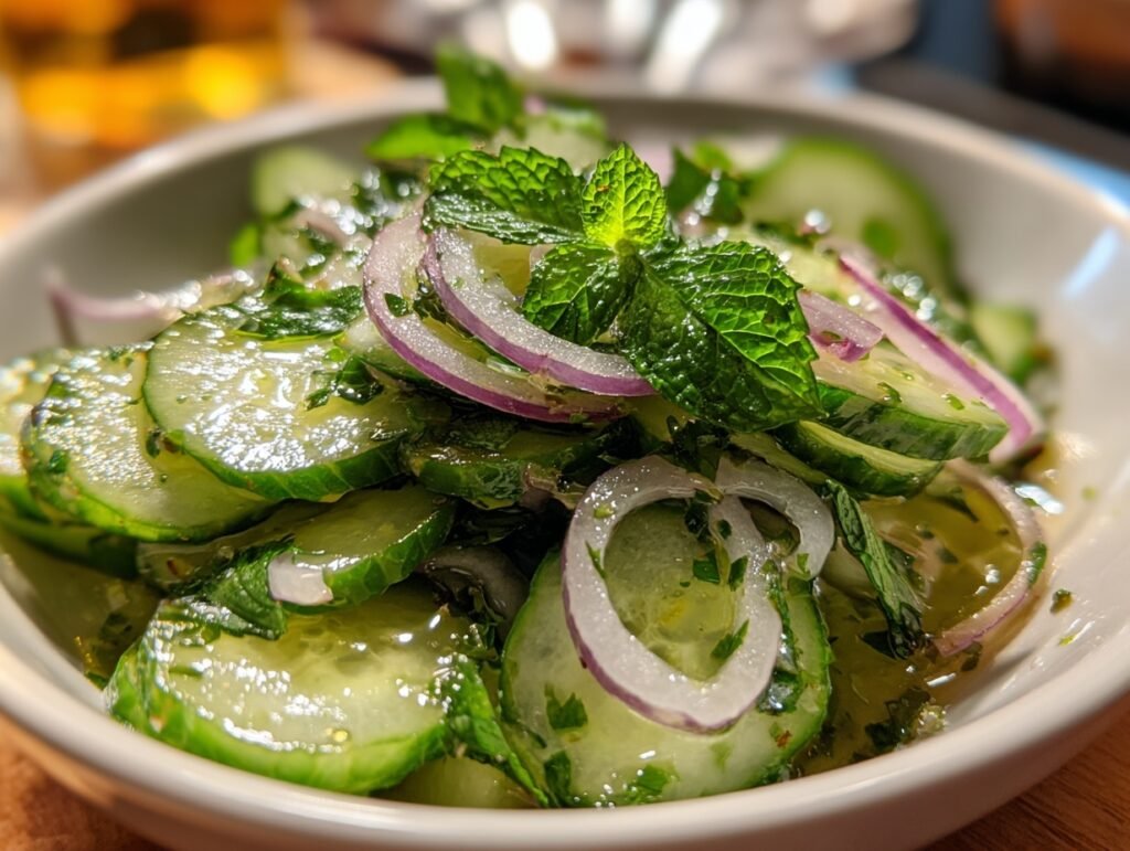 summer cucumber mint salad