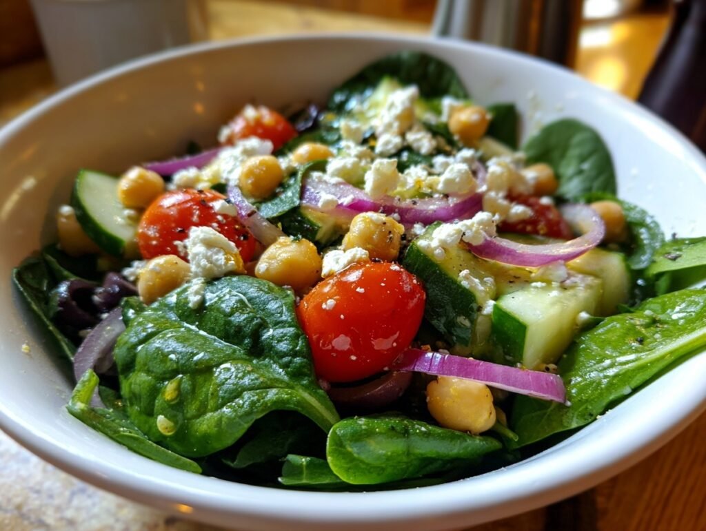 tahini chickpea spinach bowls