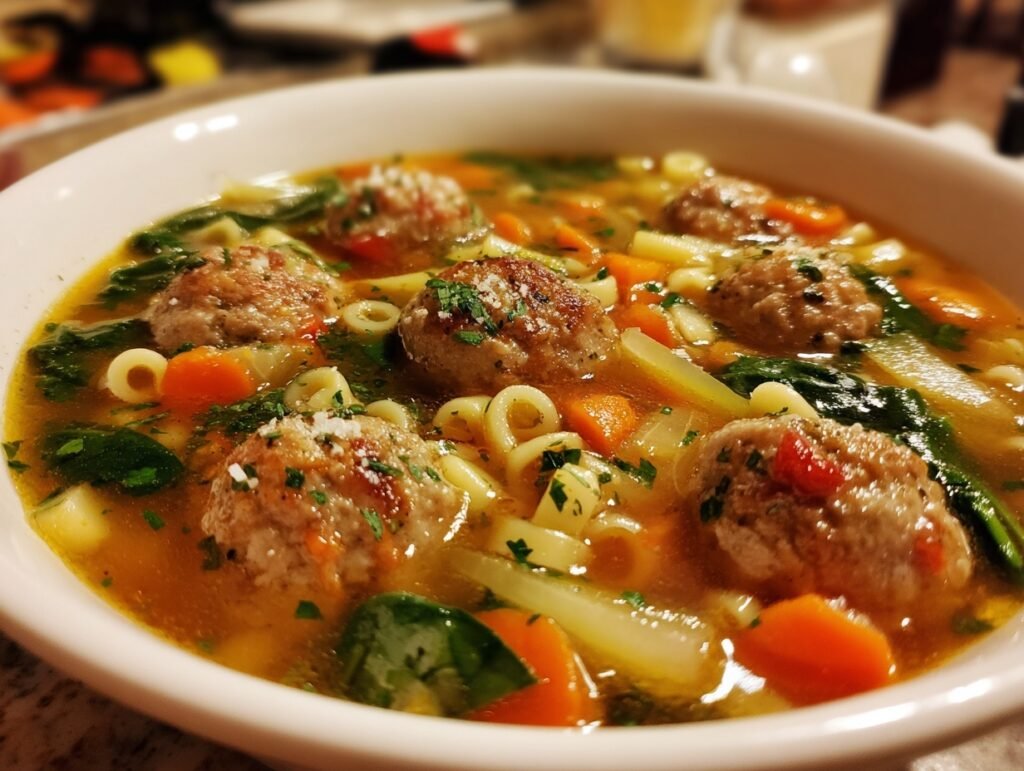 turkey meatball soup bowls