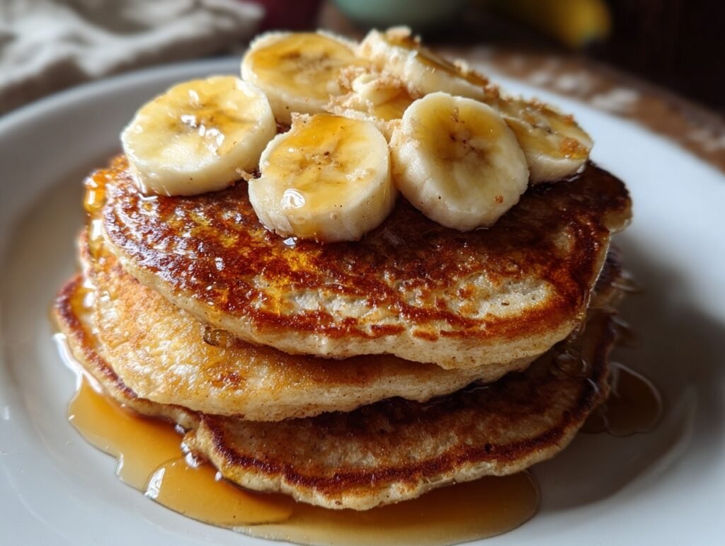 whole grain banana pancakes