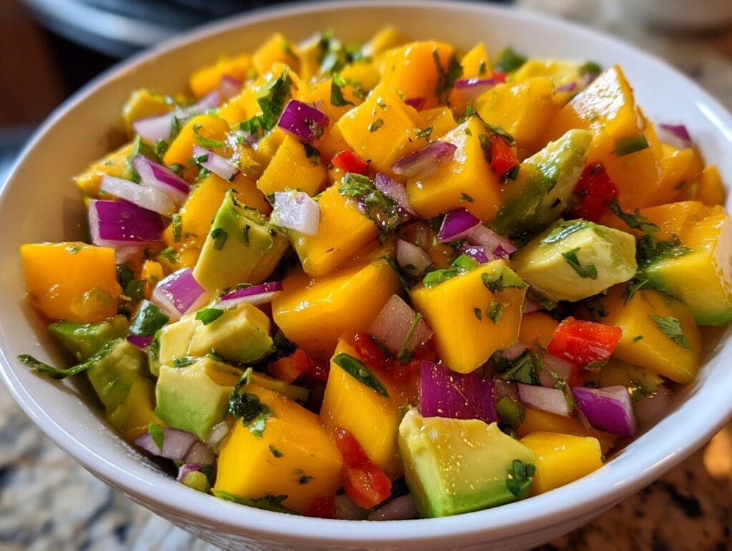 zesty mango avocado salad