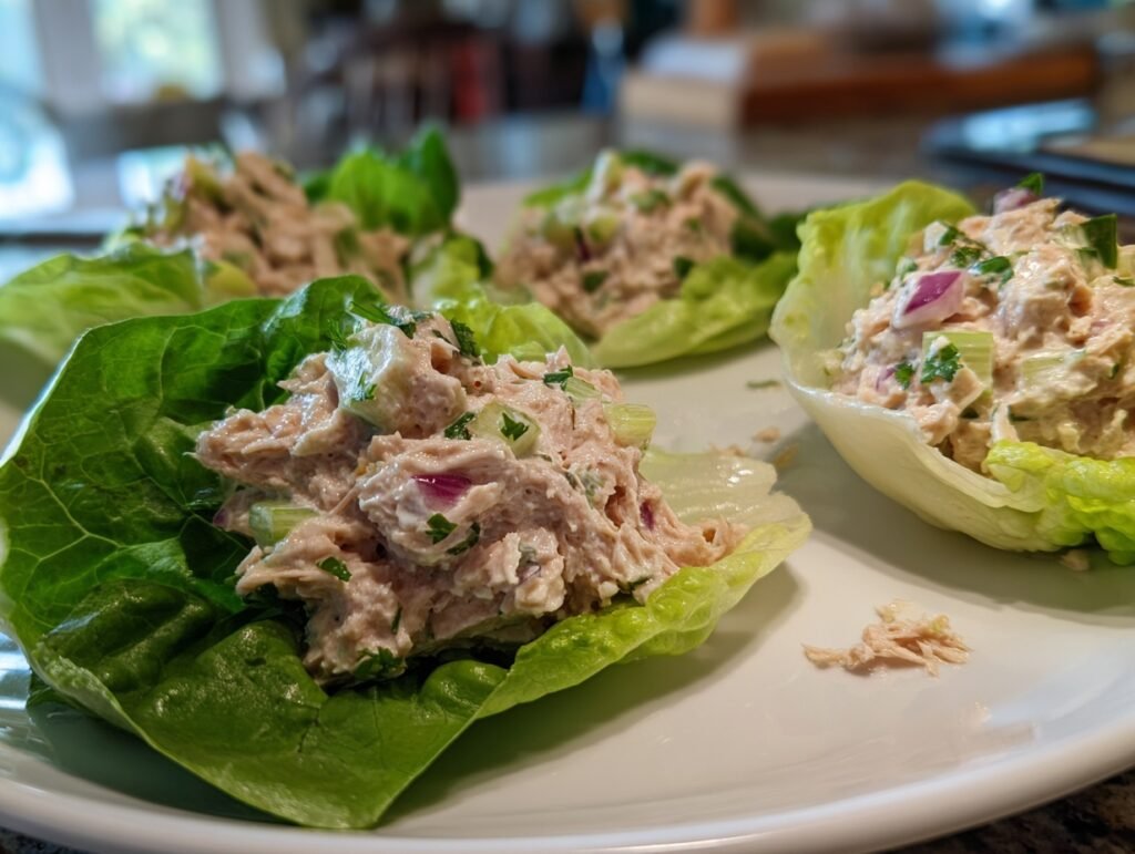 5-Minute Tuna Salad Lettuce Cups