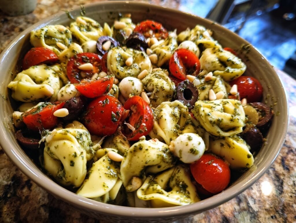 Cold Pesto Tortellini Salad