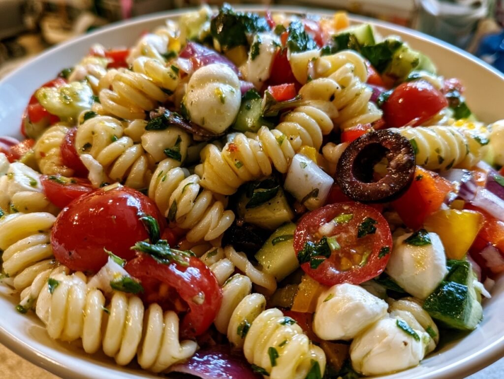 Creamy Garden Veggie Pasta Salad