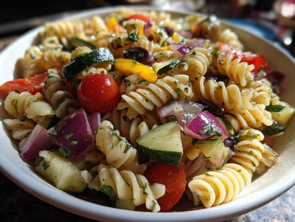 Crispy Garden Veggie Pasta Salad