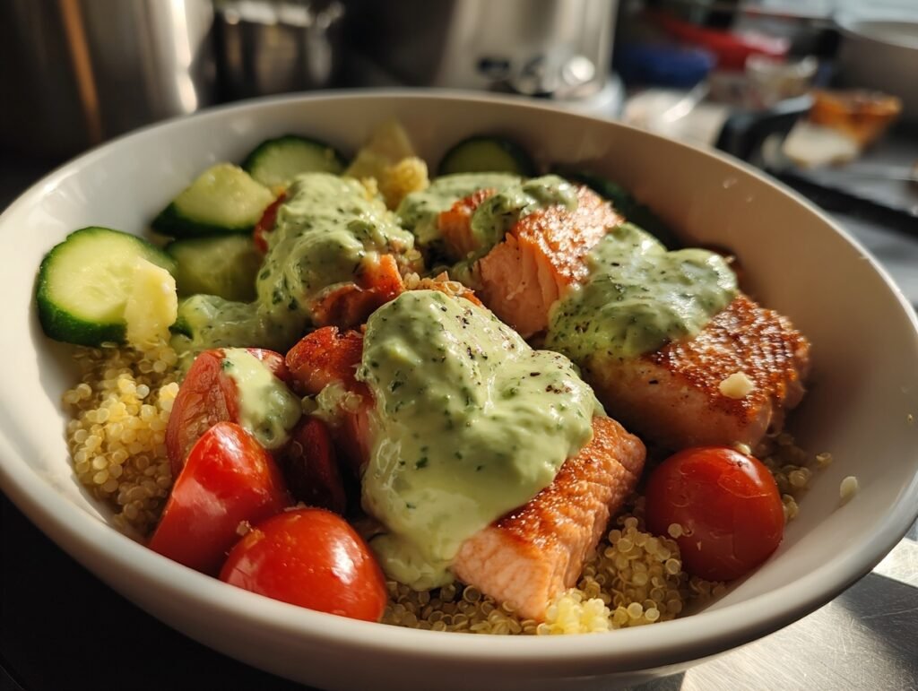High Protein Salmon Bowl