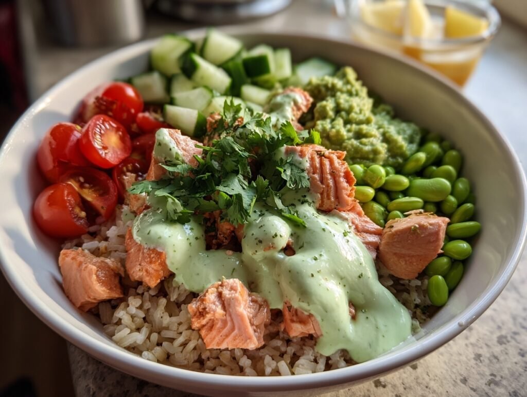 High Protein Salmon Bowl