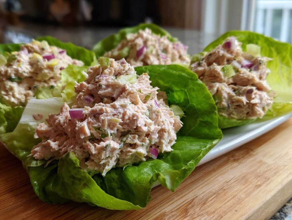Low-Carb Tuna Salad Lettuce Cups
