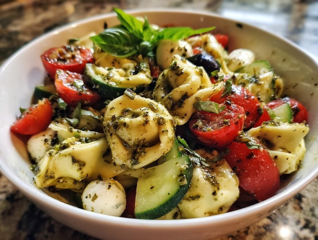 Summer Pesto Tortellini Salad